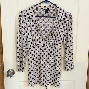 Maurice’s Brown and beige shirt